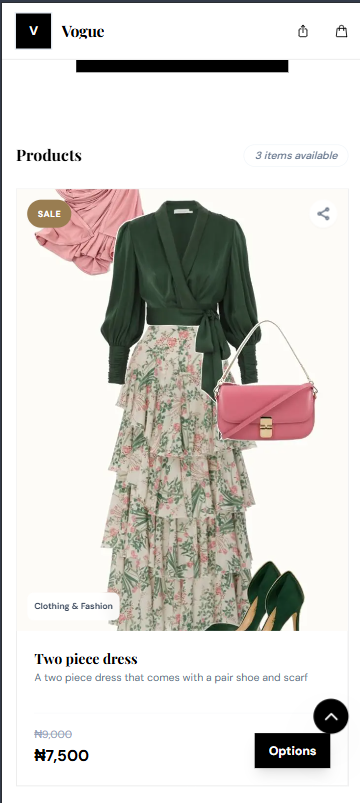 Vendle Store - Fashion Example