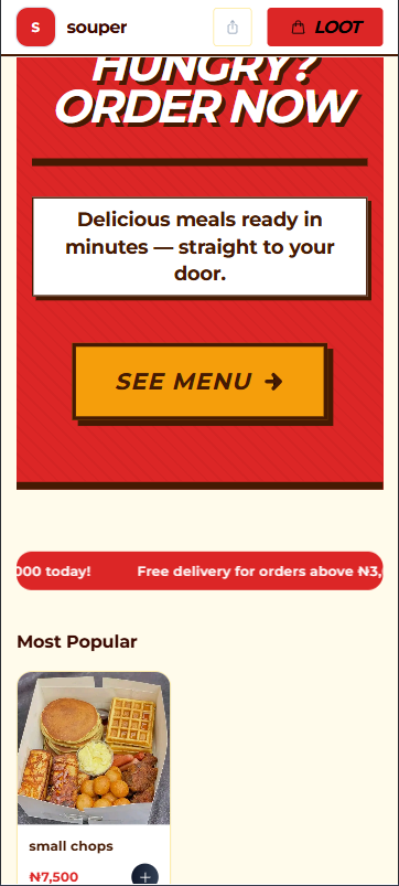 Vendle Store - Food Example